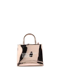 Pre-Owned Off White Mini Box Tote Printed Patent