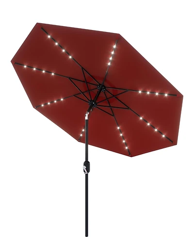 gaomon 9feet Outdoor Patio Umbrella, Table Umbrella with Solar Lights for Yard, Deck, (No Base)