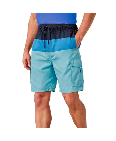 KingSize Big & Tall 8" Printed Cargo Swim Trunks