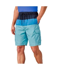 KingSize Big & Tall 8" Printed Cargo Swim Trunks