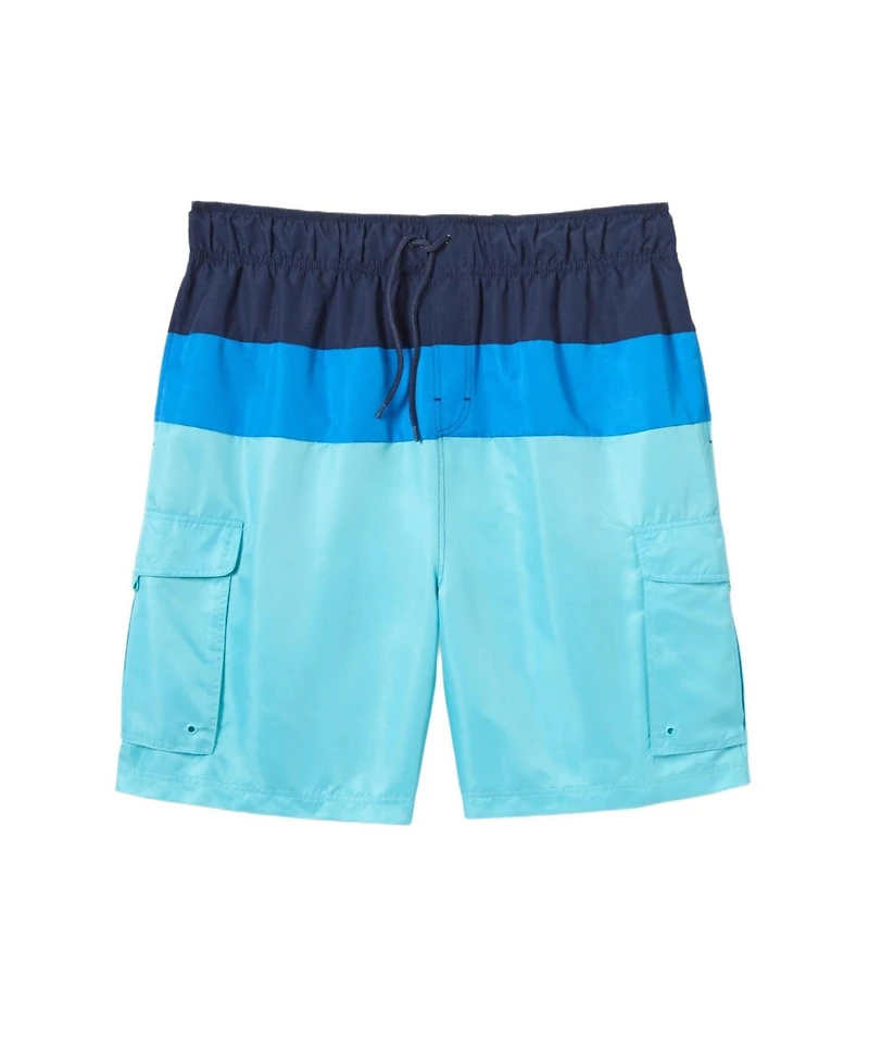 KingSize Big & Tall 8" Printed Cargo Swim Trunks