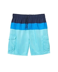KingSize Big & Tall 8" Printed Cargo Swim Trunks
