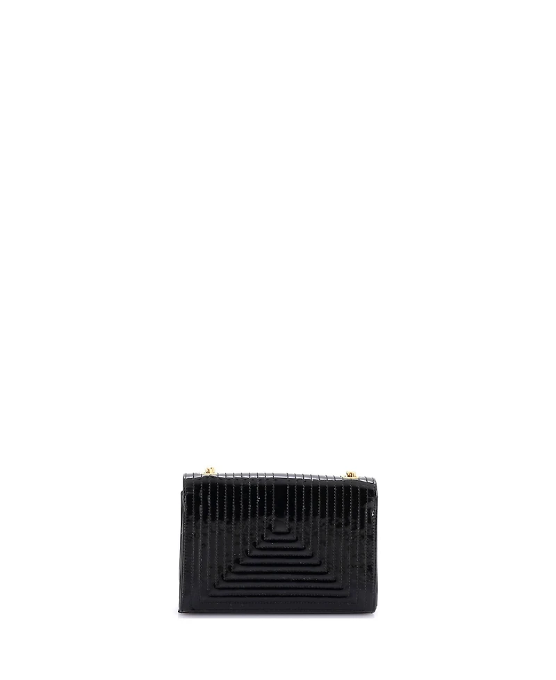 Pre-Owned Saint Laurent Small Classic Monogram Tassel Crossbody Bag Quilted Patent