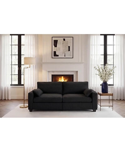 Streamdale Furniture Modern Loveseat Sofa with Removable Cover and Solid Wood Frame