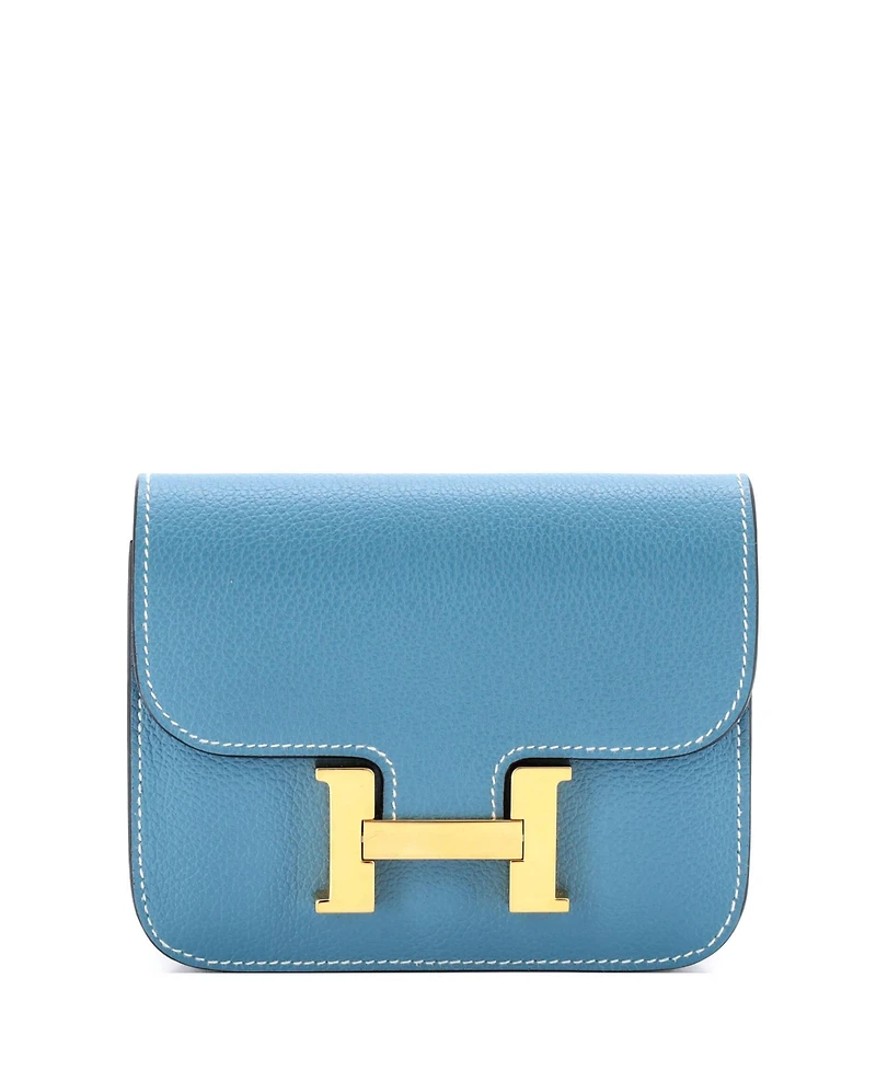 Pre-Owned Hermes Constance Slim Wallet Evercolor