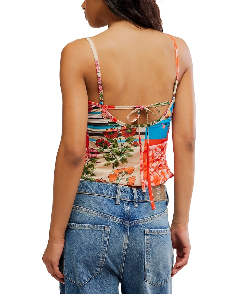 Free People Women's Estella Square Neck Asymmetric Tank Top