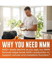 Left Coast Performance Nmn Supplement 500 Milligram Nicotinamide Mononucleotide Capsules for Cellular Energy and Healthy Aging, 60 Count