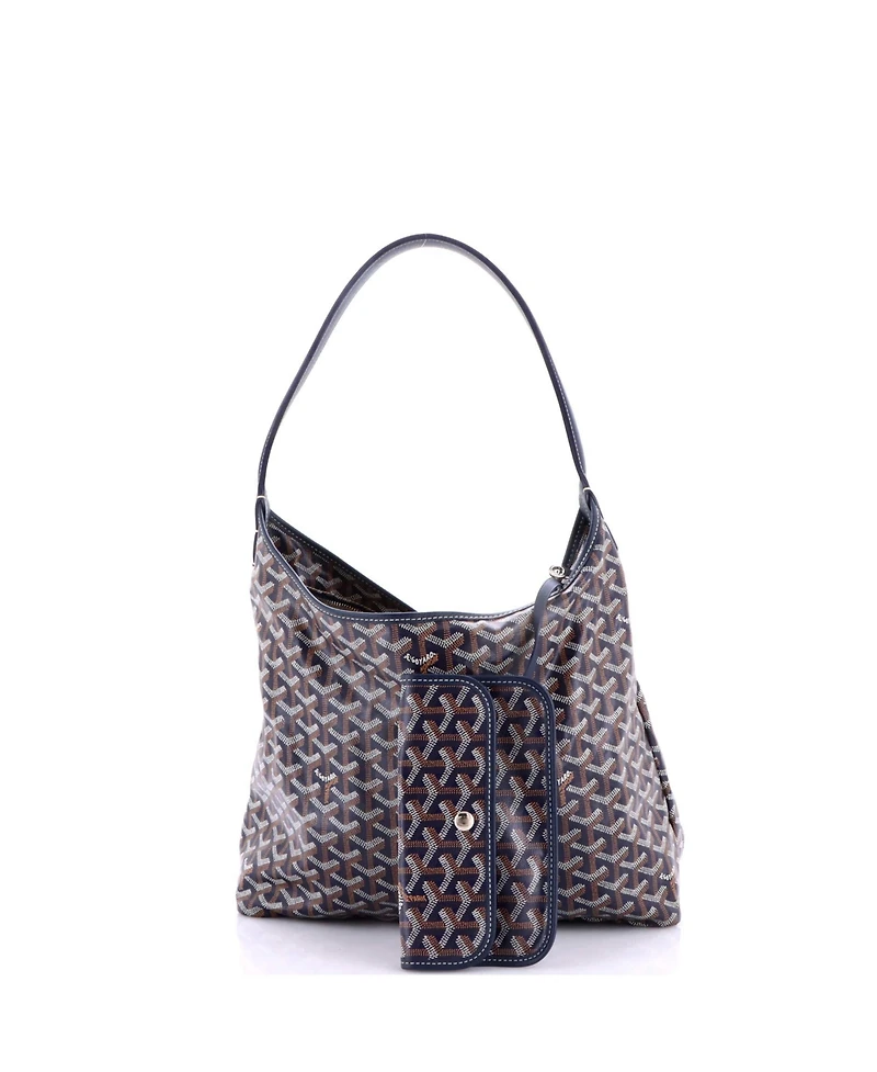 Pre-Owned Goyard Boheme Hobo Printed Coated Canvas