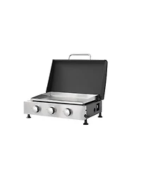 Streamdale Furniture 28,680 Btu 3-Burner Teppanyaki and Cast Iron Grill Combo Station