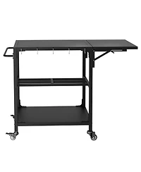 Streamdale Furniture Heavy Duty Metal Grill Cart for Large Big Egg with Storage and Wheels