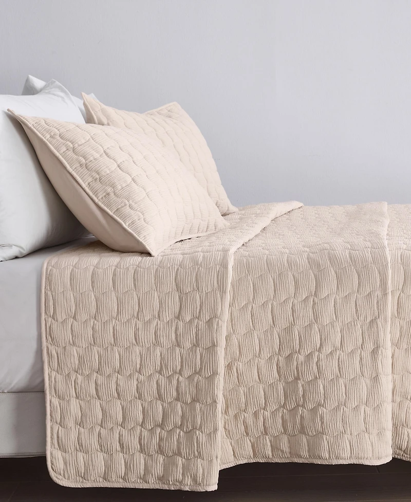Linery & Co. Gauze-Like Wave Stitched Quilt Set With Shams