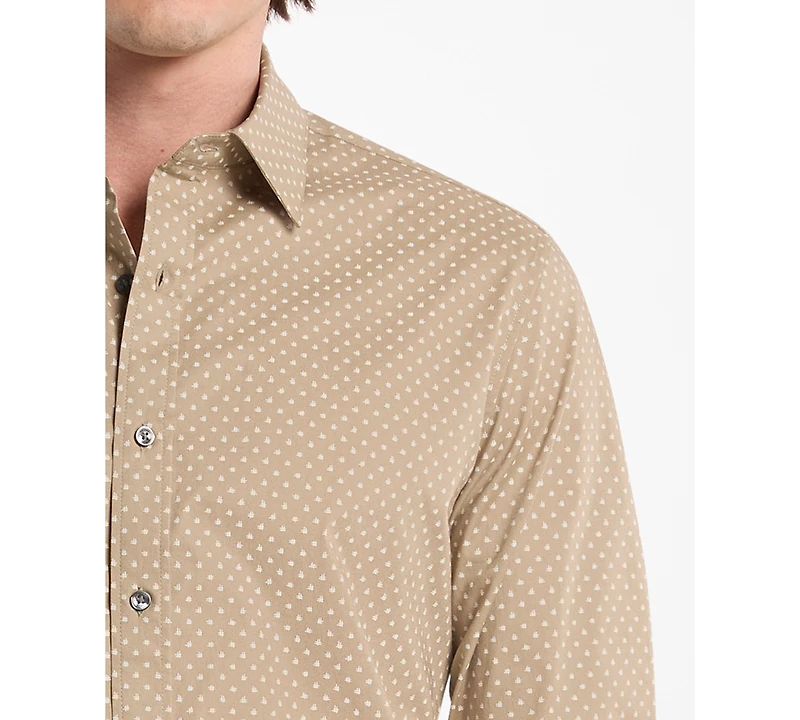 Michael Kors Men's Polka Dot Cotton Long-Sleeve Shirt