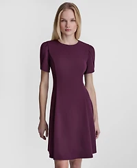 Dkny Women's Tulip Sleeve Fit and Flare Dress
