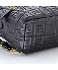 Pre-Owned Fendi Mini By The Way Backpack Zucca Embossed Leather