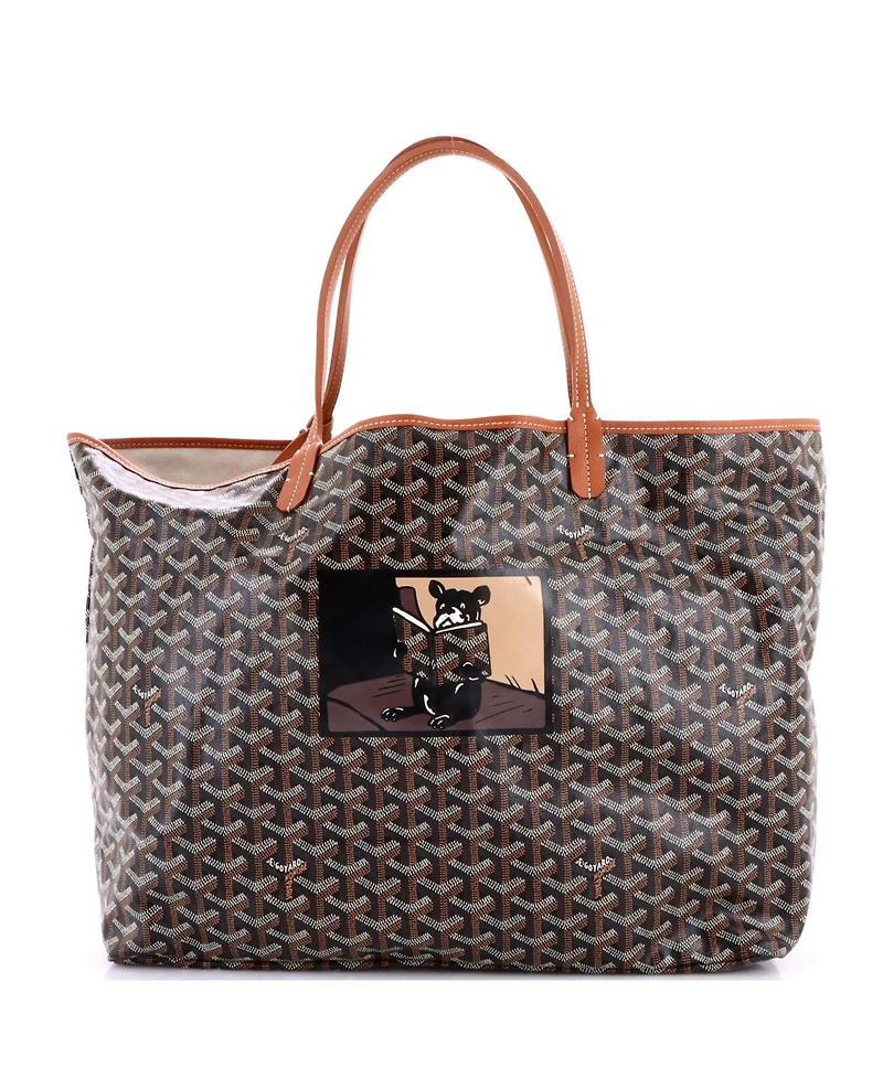 Pre-Owned Goyard Gm Saint Louis Tote Printed Coated Canvas
