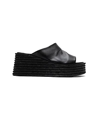 Forever & Always Shoes Women's Marc Leather Wedge Sandal