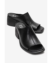 Forever & Always Shoes Women's Sorex Leather Block Heel Sandal
