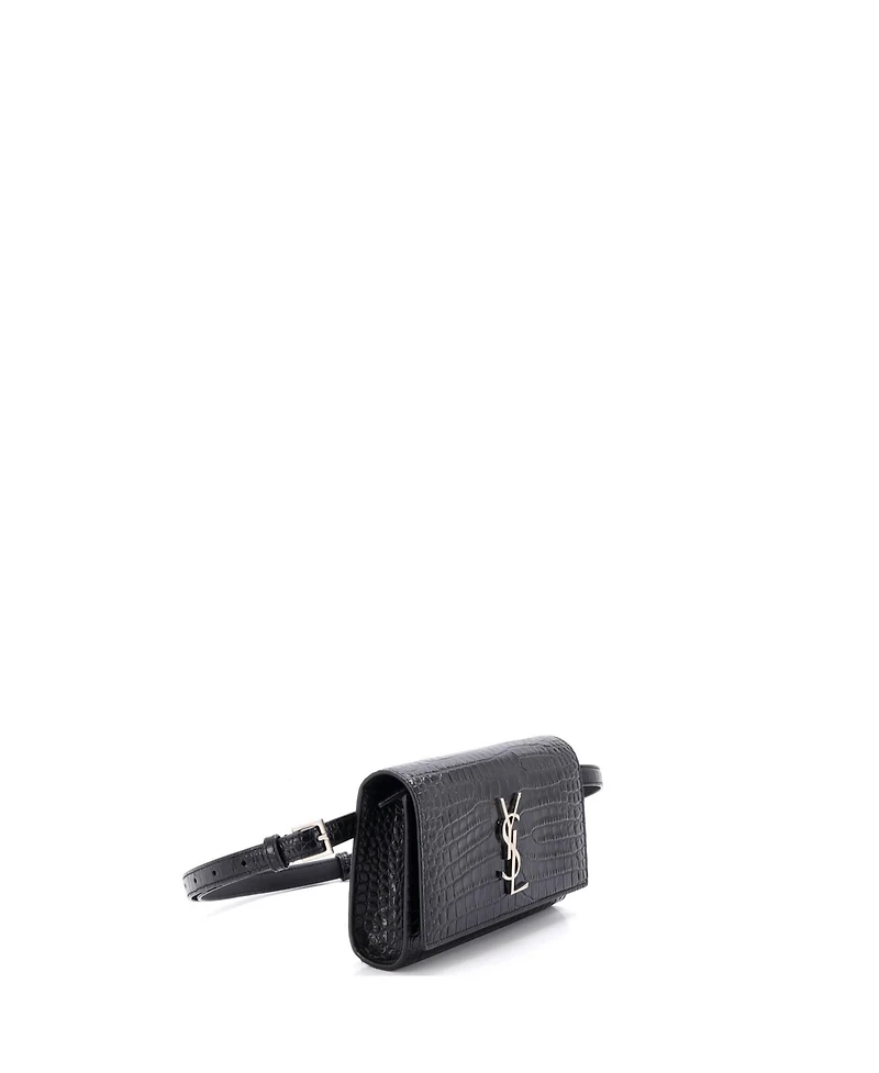 Pre-Owned Saint Laurent Classic Monogram Kate Belt Bag Embossed Leather