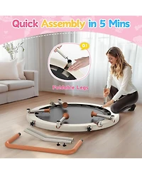 Bcan BT1 36" Toddler Trampoline, Astm Certified Foldable Kids Trampoline with Adjustable Handle, Indoor Outdoor Gift for 1-6 Years Old