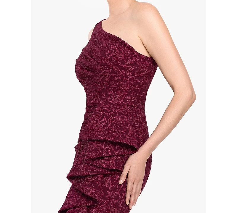 Betsy & Adam Women's One-Shoulder Ball Gown