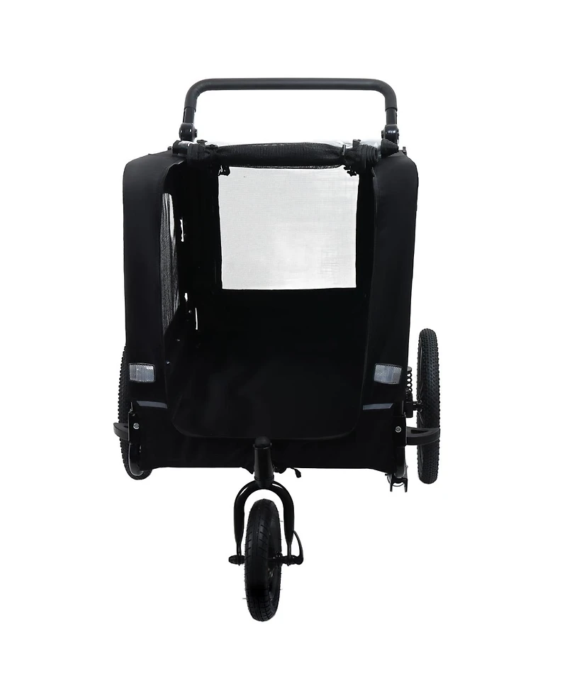 Streamdale Furniture Extra Large 2 in 1 Pet Bike Trailer and Stroller Holds Up to 88 lbs