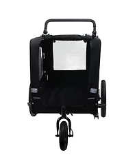 Streamdale Furniture Extra Large 2 in 1 Pet Bike Trailer and Stroller Holds Up to 88 lbs
