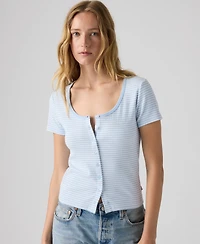 Levi's Women's Austen Button-Up Short-Sleeve Top