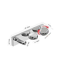 Busdays 3 Light Led Bathroom Vanity Light 20 Inch 18W Modern Wall Light Bar Fixture Over Mirror