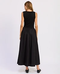 En Saison Women's Sloane Asymmetric Neck Maxi Dress