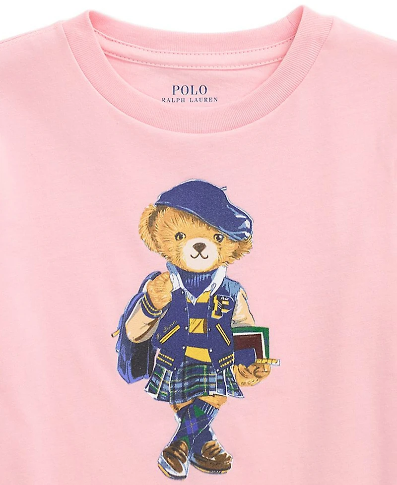 Polo Ralph Lauren Toddler and Little Girls Polo Bear Cotton Jersey T-Shirt