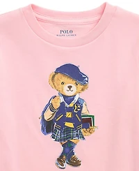 Polo Ralph Lauren Toddler and Little Girls Polo Bear Cotton Jersey T-Shirt