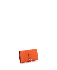 Pre-Owned HERMES Long Bearn Wallet Chevre Mysore