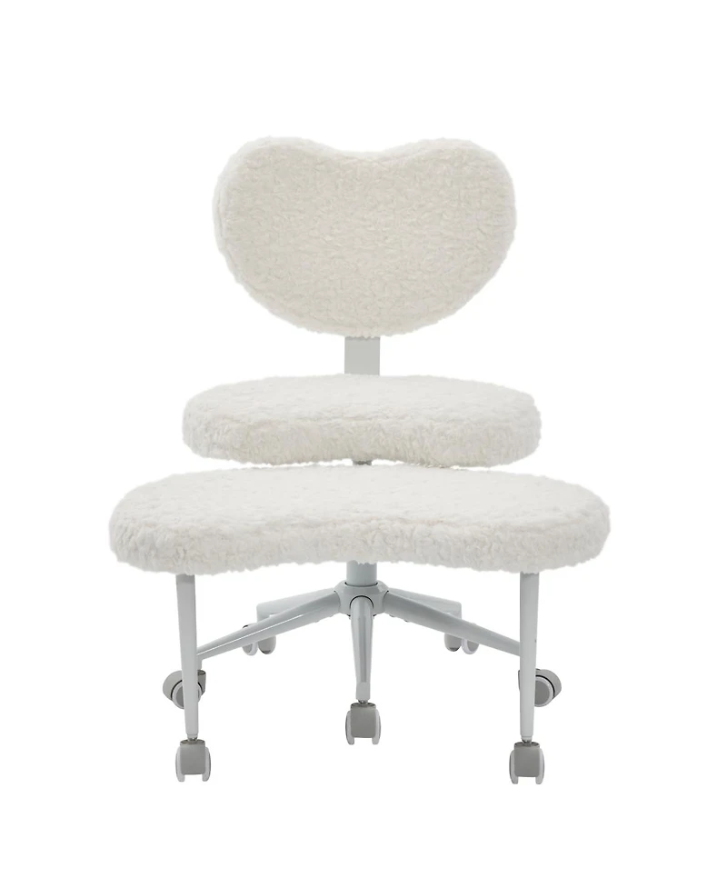 Streamdale Furniture rabbit hair Meditation Chair Plus, Cross Legged Chair with Wheels