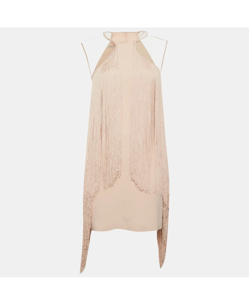 Pre-Owned Stella Mccartney Women's Crepe Fringed Mini Dress