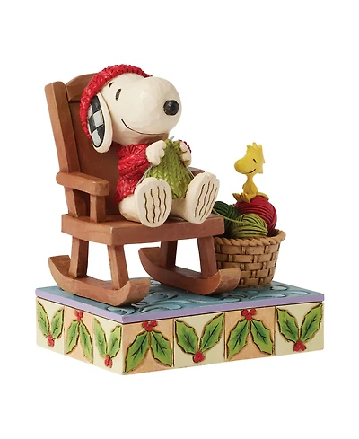 Jim Shore Peanuts Snoopy in Rocking Chair Figurine