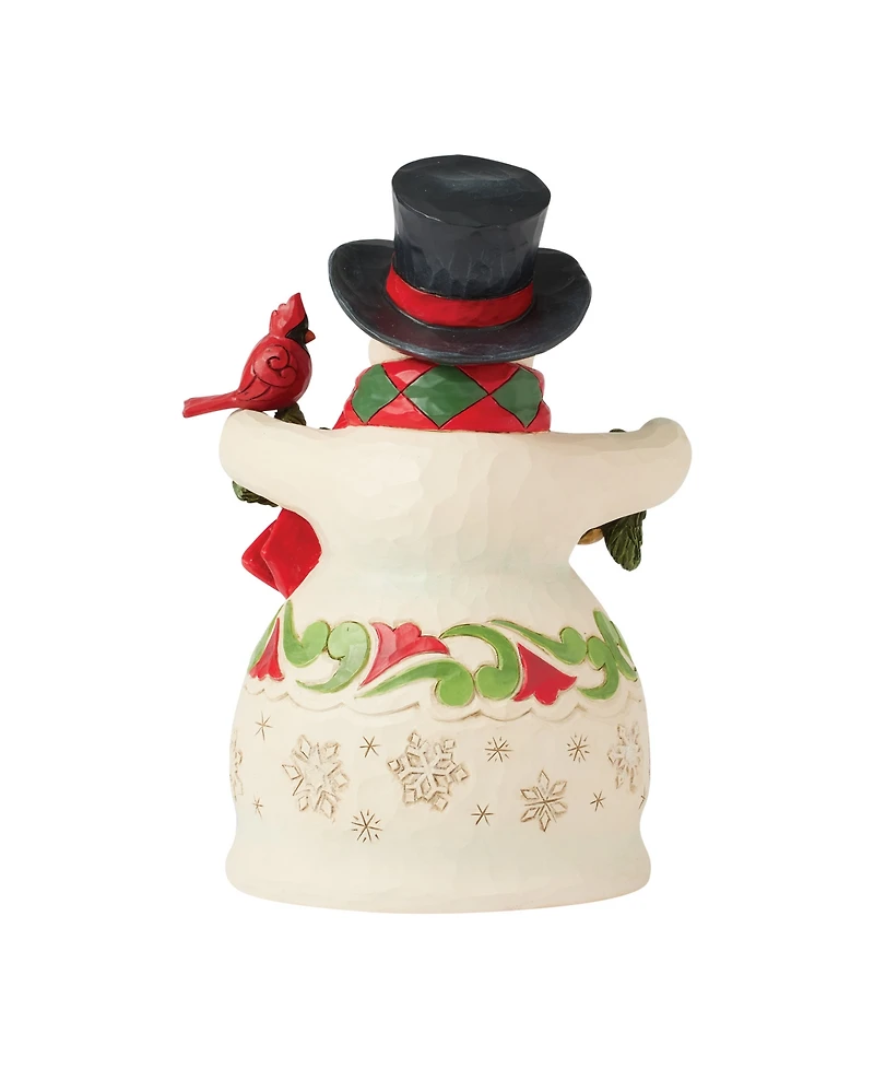 Jim Shore Heartwood Creek Fig Snowman Garland Cardinal