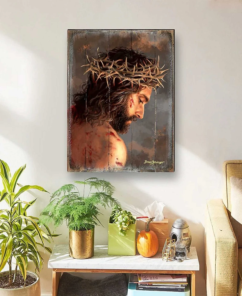 Designocracy Solemn Night Jesus Wooden Wall or Freestanding Decor, 8" x 6"