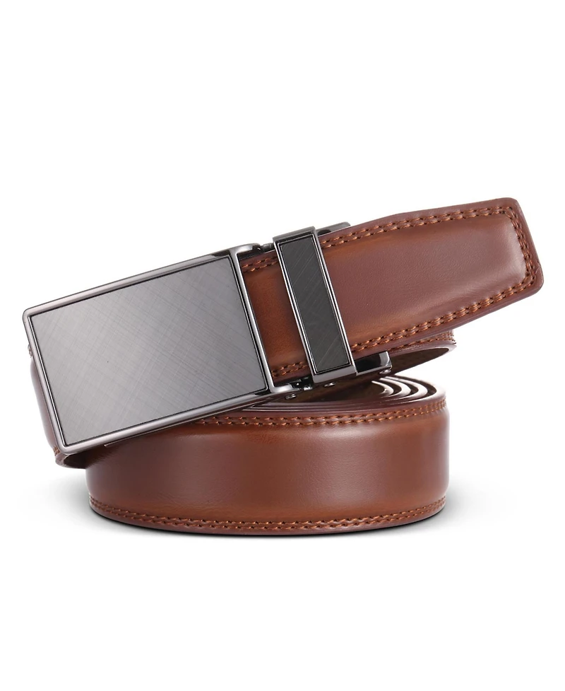 Mio Marino Men's Linxx Designer Ratchet Leather Belt