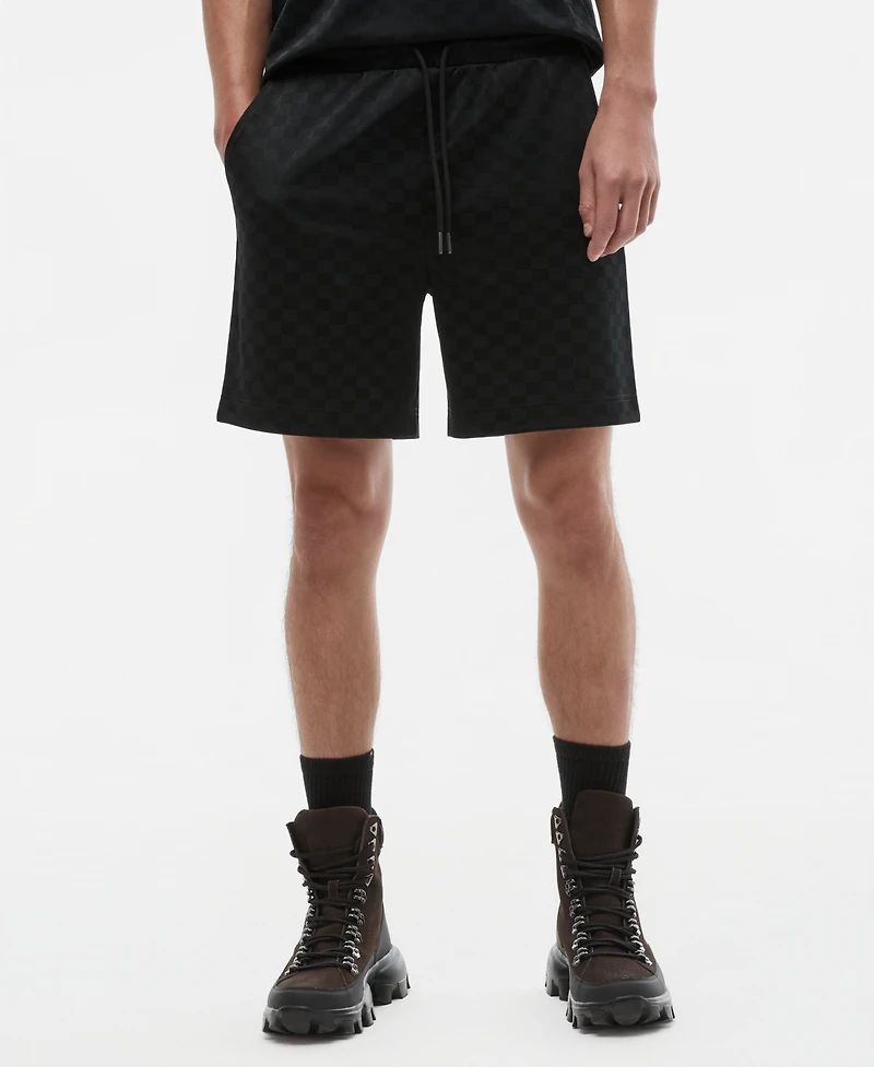 Mode of One Men's Solid 7" Checkered Tricot Shorts, Macy's Exclusive