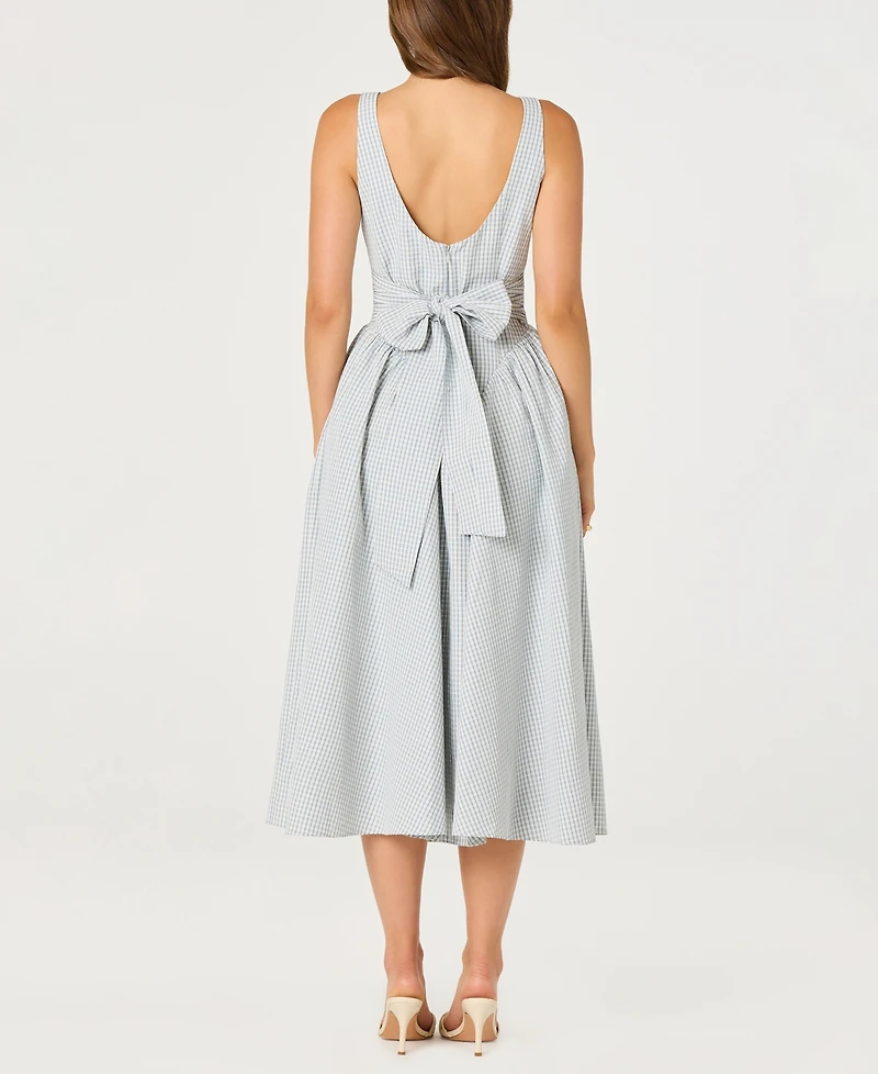 Astr the Label Women's Vinya Square-Neck A-Line Midi Dress