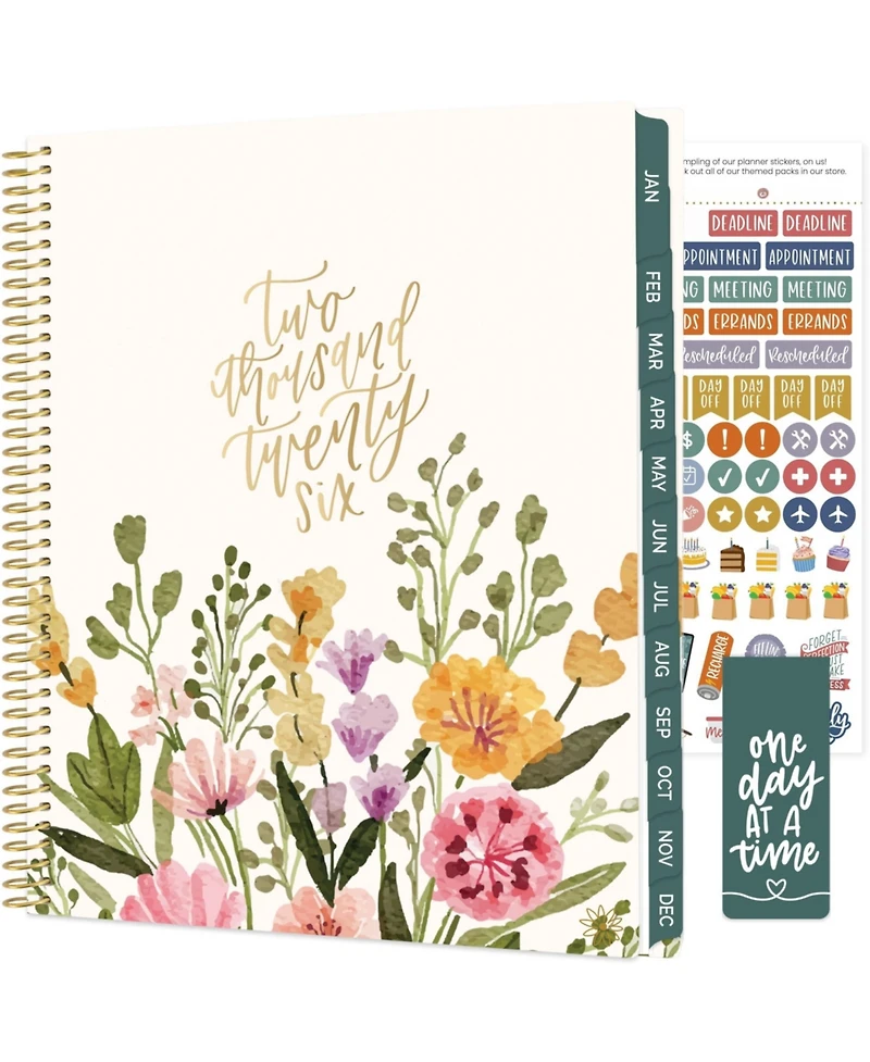 Gnuadz 2026 Planner Weekly Monthly Agenda Stickers Bookmark
