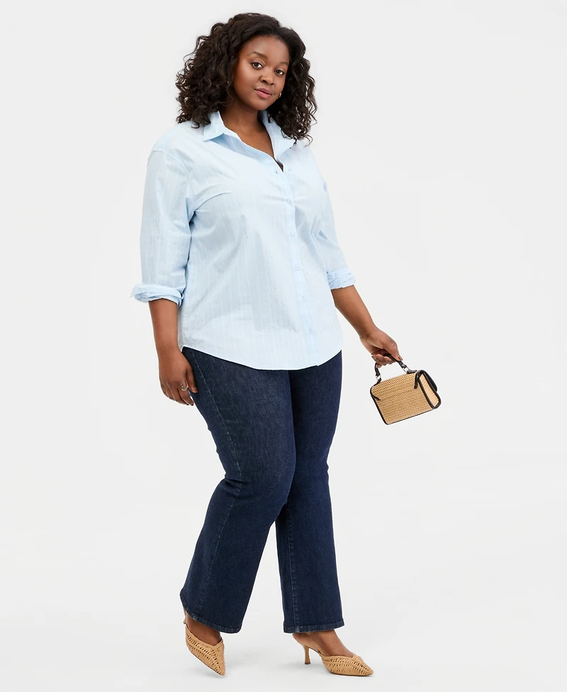 I.n.c. International Concepts Plus High Low Shirt, Macy's Exclusive