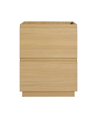 Sillysis Bathroom Vanity Cabinet Only, Freestanding Engineered Wood with 2 Drawers, Minimalist Storage for Small Bathrooms