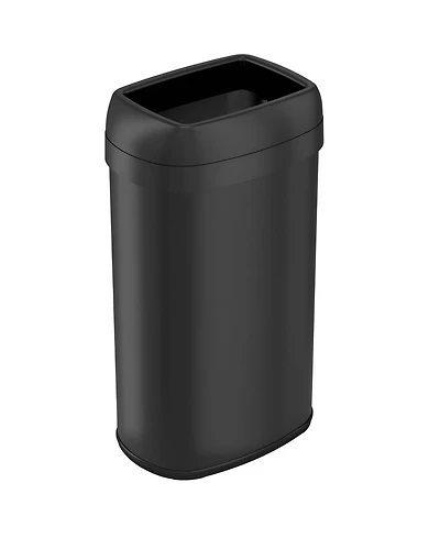 iTouchless 16 Gallon Oval Open Top Kitchen Trash Can with AbsorbX Odor Filter