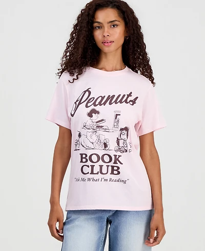 Grayson Threads, The Label Juniors' Peanuts Book Club Graphic-Print T-Shirt