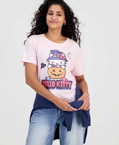 Grayson Threads, The Label Juniors' Hello Kitty Pumpkin Graphic-Print T-Shirt