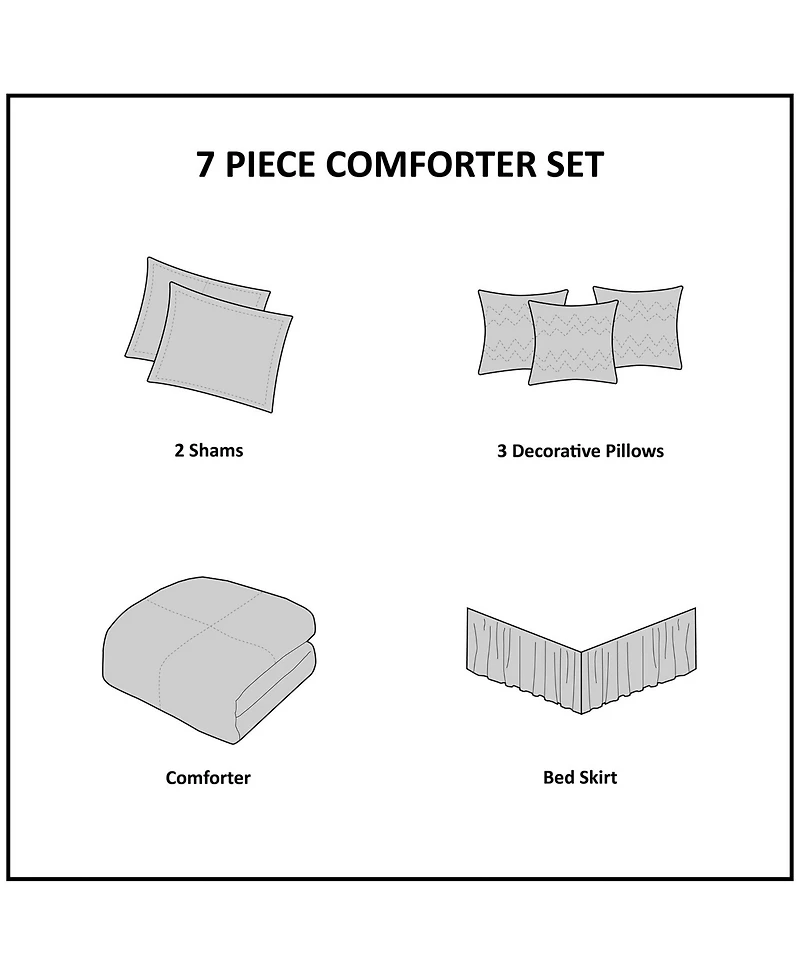 Madison Park Boone Microsuede 7-Pc. Comforter Set