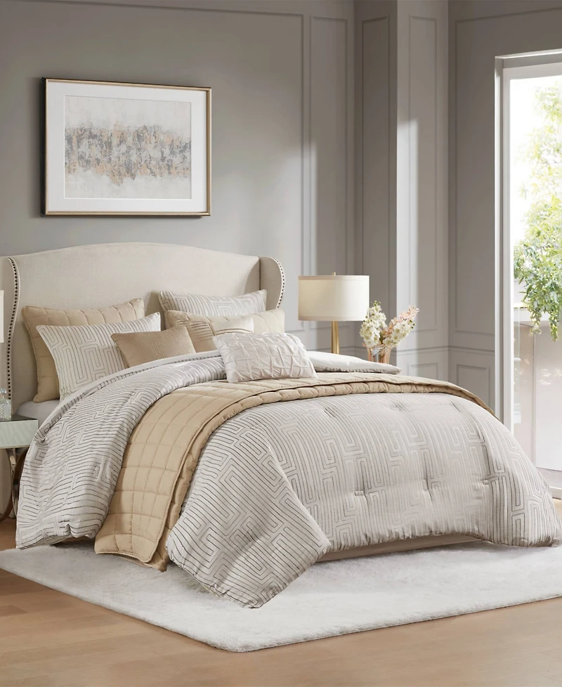 Madison Park Royce Luxury Jacquard 10-Pc. Comforter Set, California King