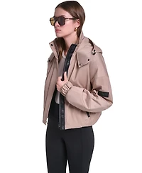 Karl Lagerfeld Paris Women's Zip Up Active Bomber Jacket