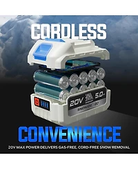 Snow Joe Cordless Snow Shovel Kit with 10inch Wide x 5inch Deep Snow Cut, X20-snow-5A